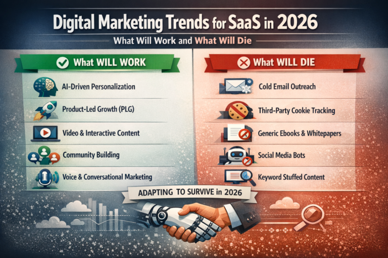 Digital Marketing Trends for SaaS in 2026: What Will Work and What Will Die